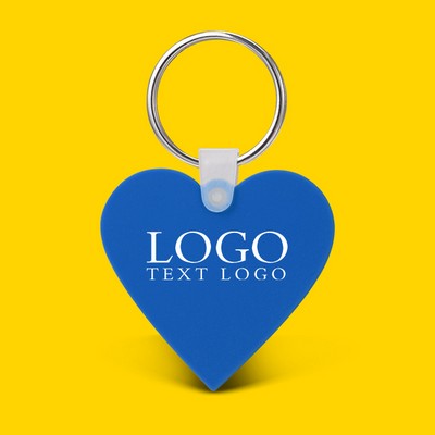 Custom Heart Shaped Silicone Key Tag