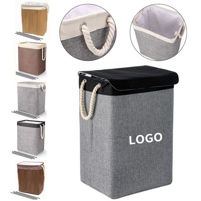 Collapsible Laundry Hamper with Detachable Rods