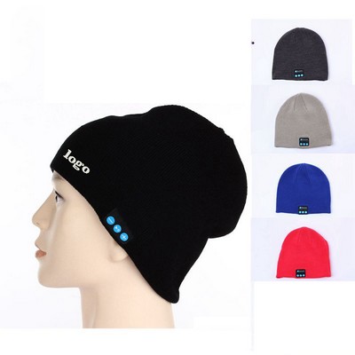Winter Unisex Bluetooth Wireless Headphone Soft Beanie Cap w/Stereo Speakers