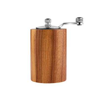 Wood Adjustable Manual Pepper Grinder with Handle