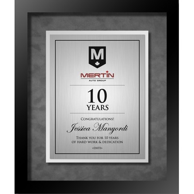Gander (Black) - Silver Aluminum Certificate Shadow Box - Vertical 11.5"x13.5"