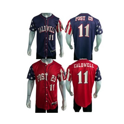 Full Button Sublimated Baseball Jersey