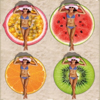 63 x 63 inch Custom Shape Towels Soft Microfiber Beach Towels - Two Side Printing