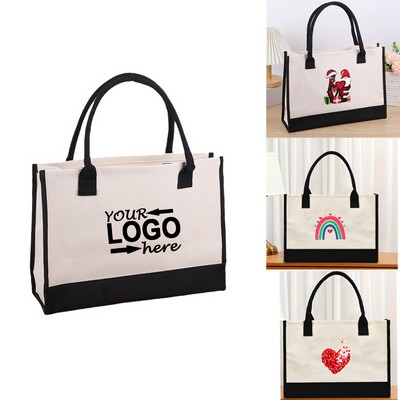 In Stock Valentine's Day Canvas Tote Bag Custom