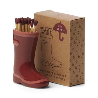 WELLINGTON RAIN BOOT MATCH HOLDER - DARK RED, INCLUDES 25 COUNT of DARK RED