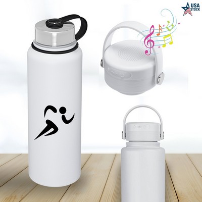 ArticFire Wireless Bluetooth Speaker Cap 40oz Stainless Steel Vacuum Bottle