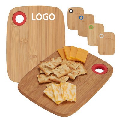 Small Bamboo Cutting Board w/Silicone Ring