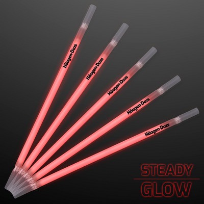 Red Glow Straws for Light Drinks - Domestic Print