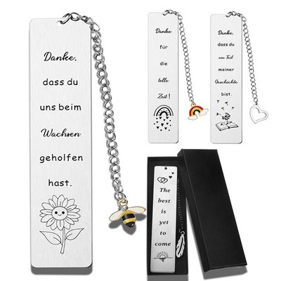 Custom Metal Stainless Steel Lettering Bookmark