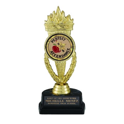 7 ¼" Black & Gold Trophy Torch Takes Insert