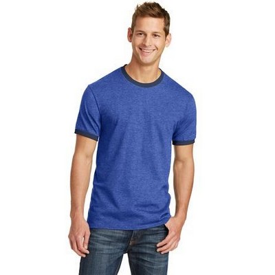 Port & Company® Men's Core Cotton Ringer Tee