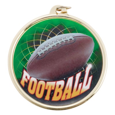 2 ¼" TM Series Sports Medal w/Football Mylar Insert