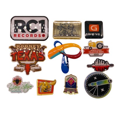 1/2" Custom Offset Full Color Lapel Pin