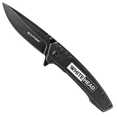 Stone Stonewash Frame Lock Pocket Knife