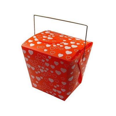Heart Print Take-Out Box (4" x 3½" x 4")
