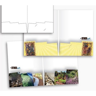 Sculptured Pockets® Folder w/3 Step Shaped Edge Pocket
