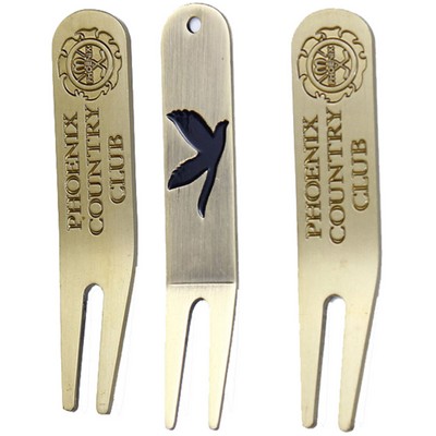 Golf Ball Marker Divot Metal Fork