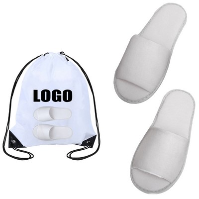 White Travel Slipper w/Backpack