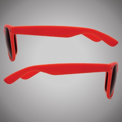Red Classic Retro Billboard Sunglasses w/Blank Arms