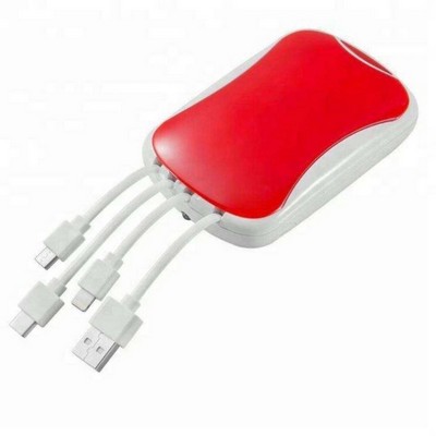 5000 mAh 4 Cables Power Bank