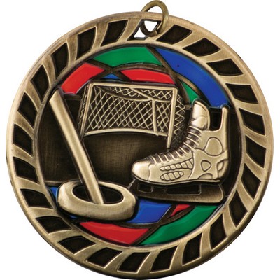 Stained Glass Medal - Medal - Ringette, 2"