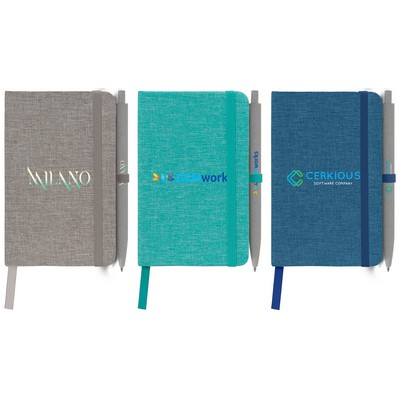 Melville 3.5" x 5.5" RPET Notebook & Zen Pen Gift Set - ColorJet