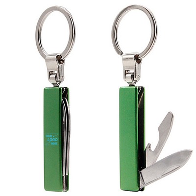 Compact Stainless Steel Pocket Knife Keychain