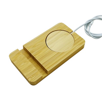 FSC Certified Bamboo Magnetic Charger/Phone Stand