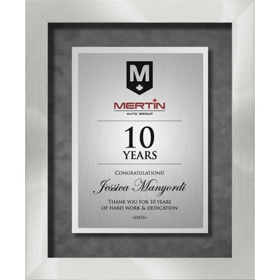 Gander (Silver) - Silver Aluminum Certificate Shadow Box - Vertical 9.5"x11.5"