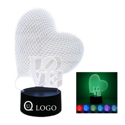 3D Heart Shaped Night Light Base