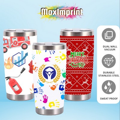 MaxImprint 20oz Stainless Steel Car Cup Tumbler with Lid