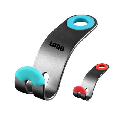 Durable Metal Car Chair Hooks With Silicone-Covered Key Position