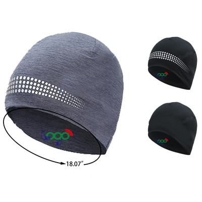 Ponytail Hat Adrenaline Series Women's Running Beanie with Reflective Accents