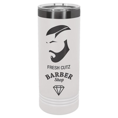 PC 22 oz. White/Ghost Black ION-Plated Skinny Tumbler