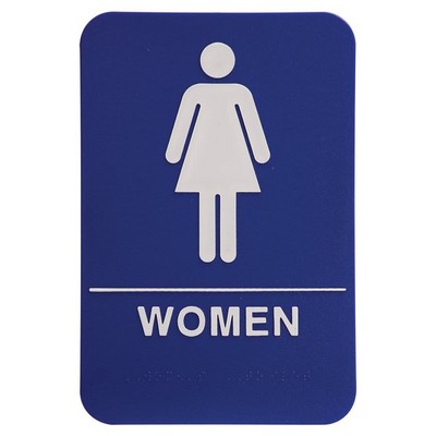 6" x 9" Women Accessible Restroom Sign