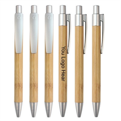 Bamboo And Wood Ballpoint Pen
