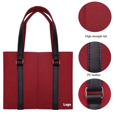 Reusable Felt Wine Tote Bag for Two Bottles