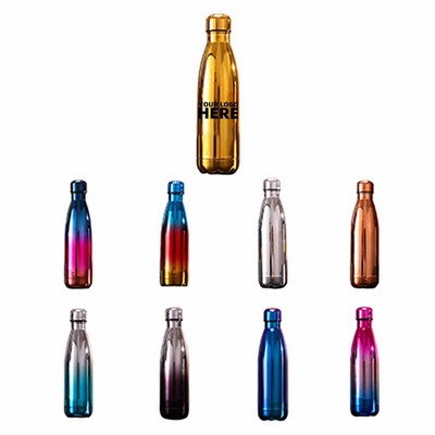 18 oz Stainless Steel Electroplated Cola Shaped Insulated Bottle