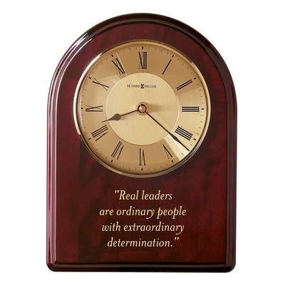 Honor Time III 13 1/2" Arch Award Clock Plaque