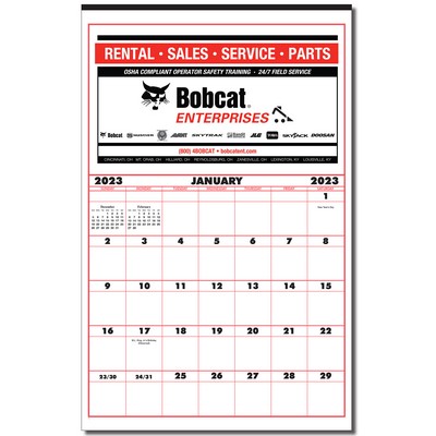 Poster Size Contractor's 12 Sheet Wall Calendar