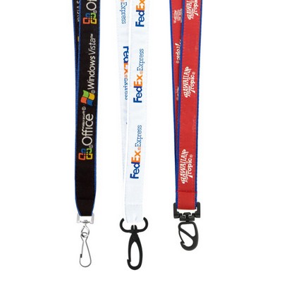 3/4" Woven Text Lanyard (Factory Direct) 10-12 Weeks Ocean