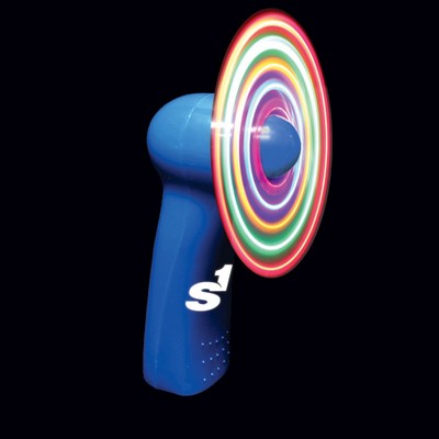 4" Blue Light-Up Hand Held Fan