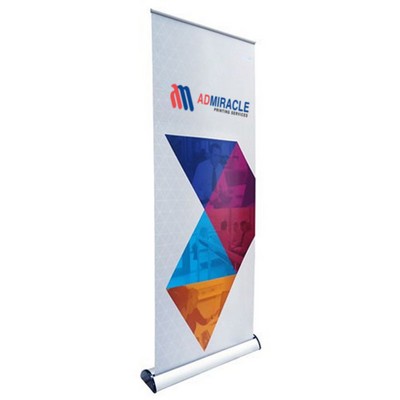 Deluxe Retractable Roll-Up Banner Stand (33"x79")