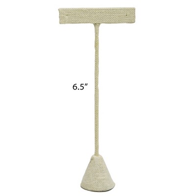 Beige Linen Earring Tree Stand (Large)