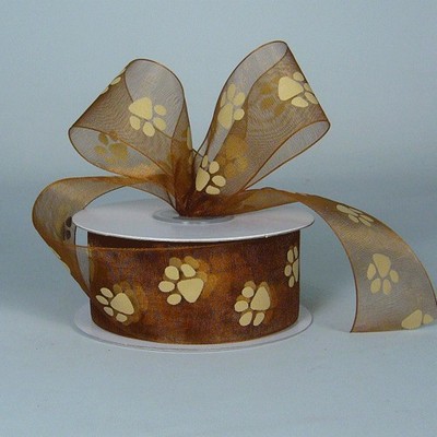 Chocolate Sheer w/Toffee Paw Print