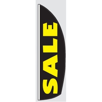 8' Poly-Knit Stock Feather Flag (Sale w/Black Background)