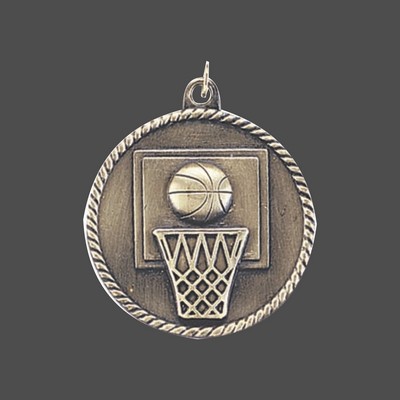 2" Gold Basketball Medal