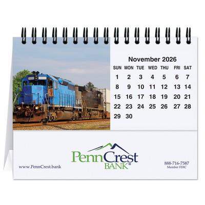 Magnificent Trains Tent Desk Calendar (5 13/16"x4½")