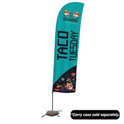 15' Value Blade Sail Sign Flag Kit Single-Sided Cross Base