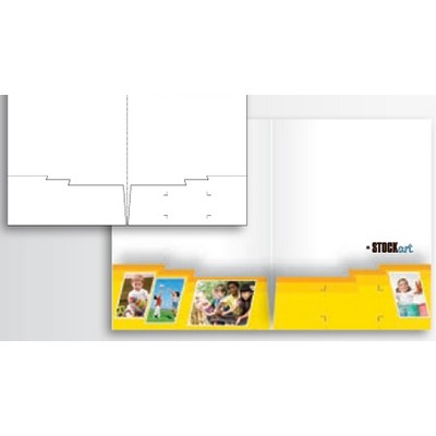 Sculptured Pockets® Presentation Folder w/Central V Notch Cut